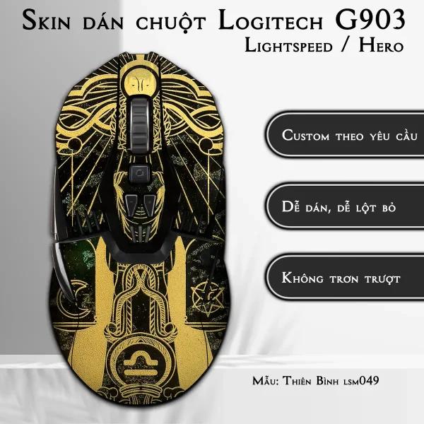 Skin dán chuột Logitech G903 mẫu Thiên Bình lsm049