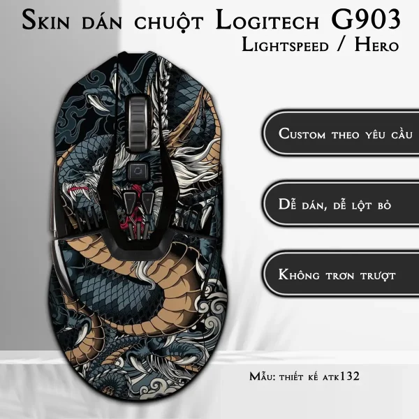 Skin dán chuột Logitech G903 mẫu thiết kế atk132