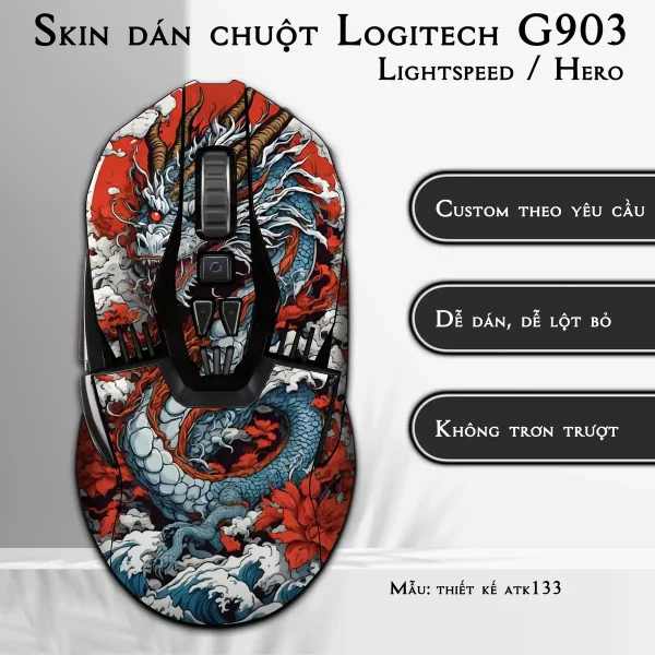 Skin dán chuột Logitech G903 mẫu thiết kế atk133