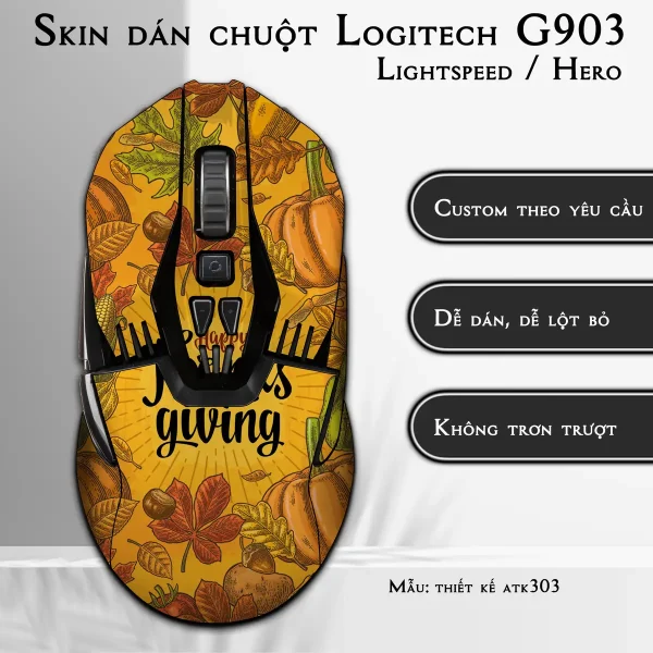 Skin dán chuột Logitech G903 mẫu thiết kế atk303