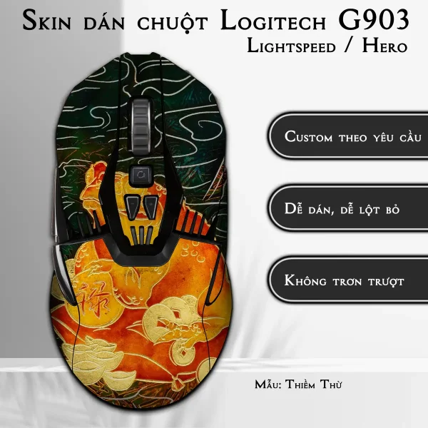Skin dán chuột Logitech G903 mẫu Thiềm Thừ