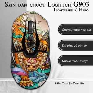 Skin dán chuột Logitech G903 mẫu Thần Sư Trấn Hải