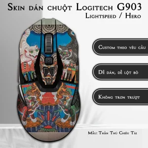 Skin dán chuột Logitech G903 mẫu Thần Thú Chiêu Tài