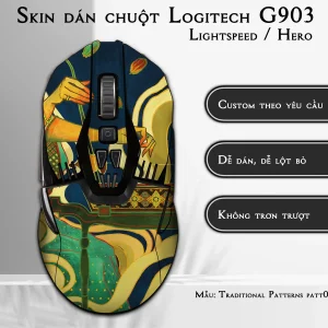 Skin dán chuột Logitech G903 mẫu Traditional Patterns patt01