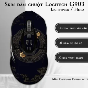 Skin dán chuột Logitech G903 mẫu Traditional Patterns patt05
