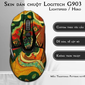 Skin dán chuột Logitech G903 mẫu Traditional Patterns patt07