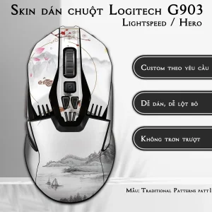 Skin dán chuột Logitech G903 mẫu Traditional Patterns patt13