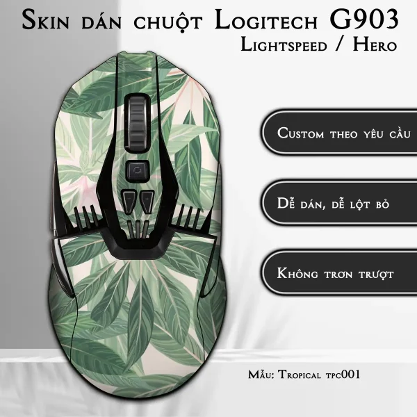 Skin dán chuột Logitech G903 mẫu Tropical tpc001