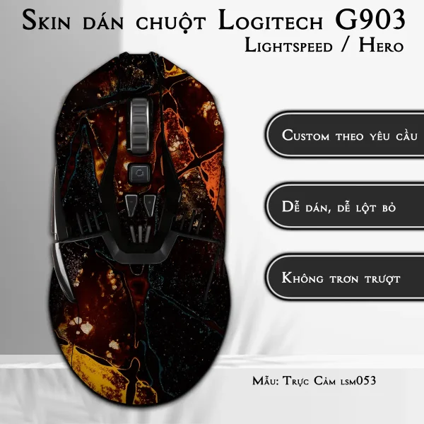 Skin dán chuột Logitech G903 mẫu Trực Cảm lsm053