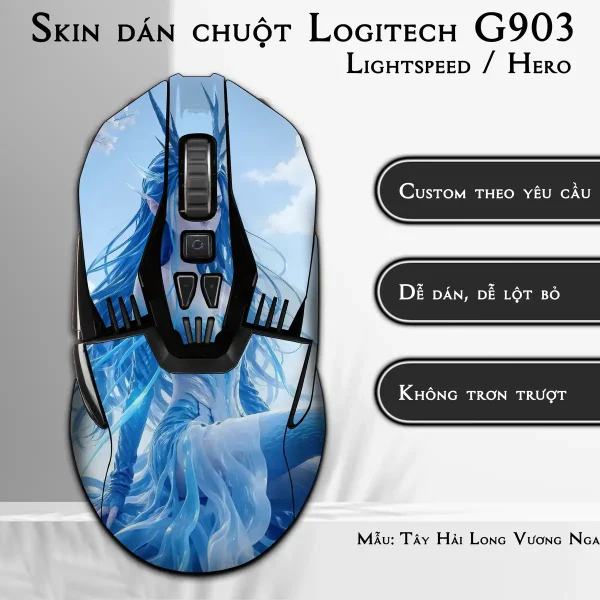 Skin dán chuột Logitech G903 mẫu Tây Hải Long Vương Ngao Nhuận nh04