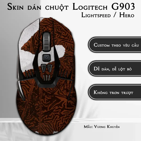 Skin dán chuột Logitech G903 mẫu Vương Khuyển
