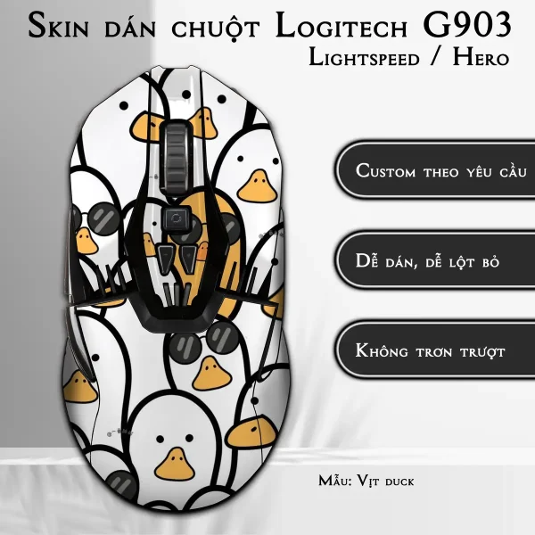 Skin dán chuột Logitech G903 mẫu Vịt duck