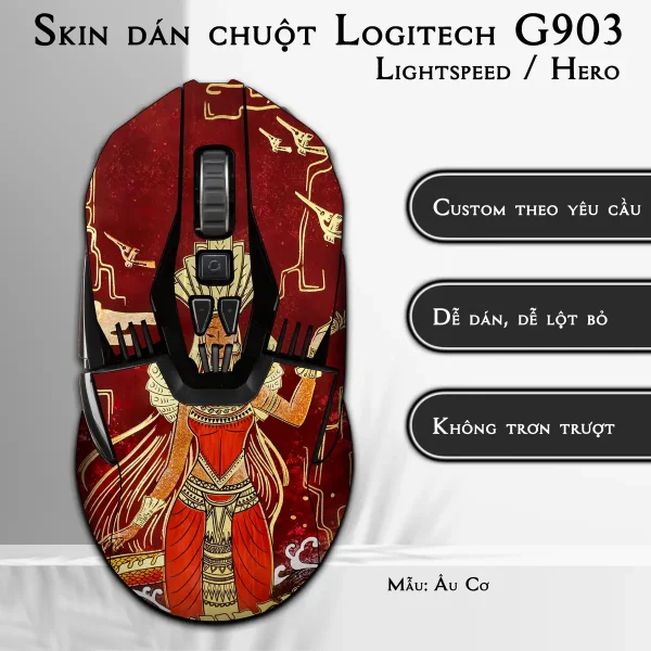 Skin dán chuột Logitech G903 mẫu Âu Cơ