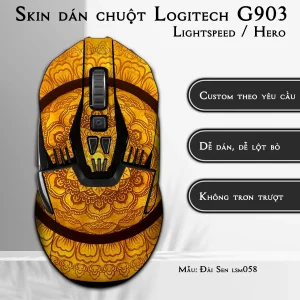 Skin dán chuột Logitech G903 mẫu Đài Sen lsm058