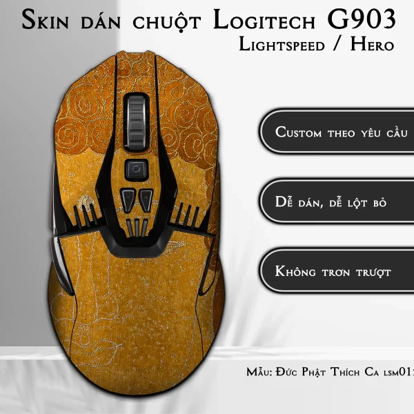 Skin dán chuột Logitech G903 mẫu Đức Phật Thích Ca lsm015
