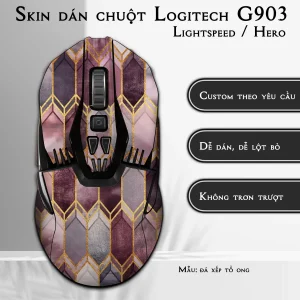 Skin dán chuột Logitech G903 mẫu đá xếp tổ ong