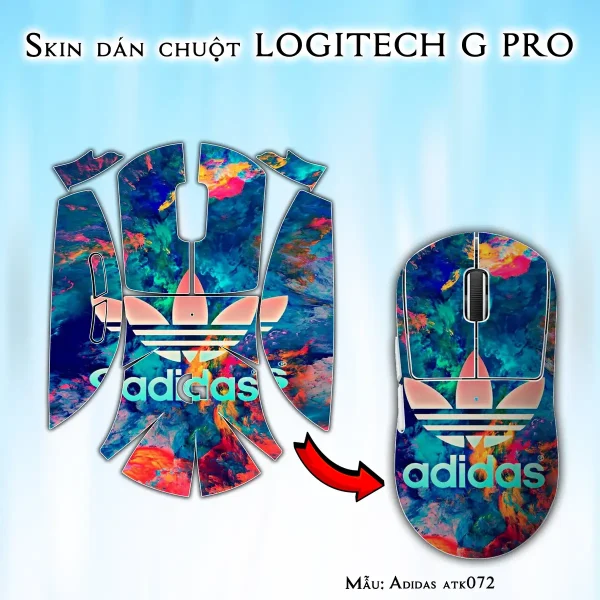 Skin dán chuột Logitech G Pro mẫu Adidas atk072