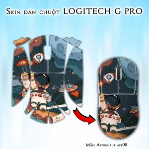 Skin dán chuột Logitech G Pro mẫu Astronaut ast08