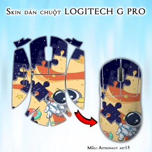 Skin dán chuột Logitech G Pro mẫu Astronaut ast15