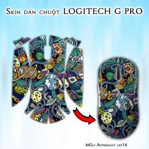 Skin dán chuột Logitech G Pro mẫu Astronaut ast16