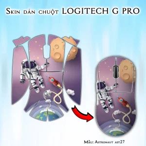 Skin dán chuột Logitech G Pro mẫu Astronaut ast27