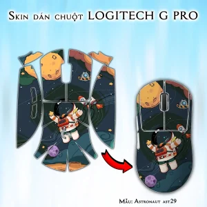 Skin dán chuột Logitech G Pro mẫu Astronaut ast29