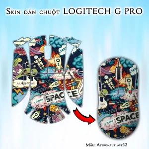 Skin dán chuột Logitech G Pro mẫu Astronaut ast32