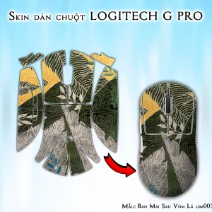 Skin dán chuột Logitech G Pro mẫu Ban Mai Sau Vòm Lá lsm003