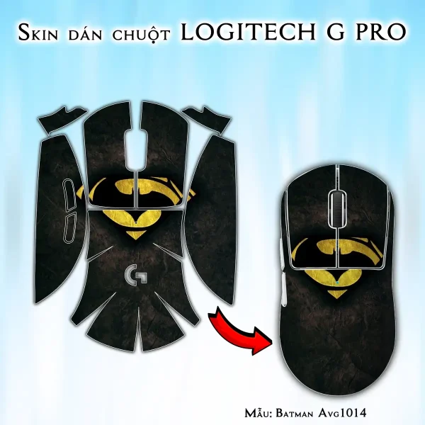 Skin dán chuột Logitech G Pro mẫu Batman Avg1014