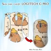 Skin dán chuột Logitech G Pro mẫu Capybara Rich Skin dán chuột Logitech G Pro mẫu Capybara Rich