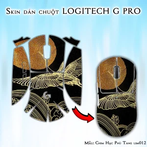 Skin dán chuột Logitech G Pro mẫu Chim Hạc Phù Tang lsm012