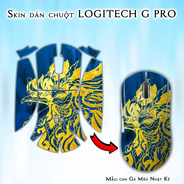 Skin dán chuột Logitech G Pro mẫu con Gà Mão Nhật Kê