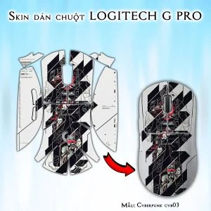Skin dán chuột Logitech G Pro mẫu Cyberpunk cyb03