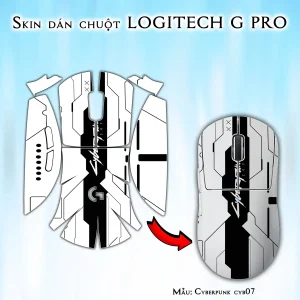 Skin dán chuột Logitech G Pro mẫu Cyberpunk cyb07