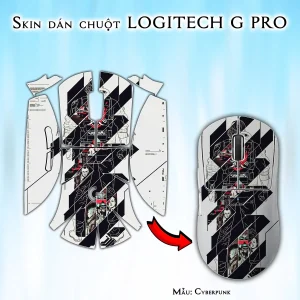 Skin dán chuột Logitech G Pro mẫu Cyberpunk