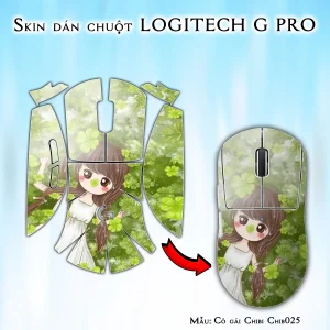 Skin dán chuột Logitech G Pro mẫu Cô gái Chibi Chib025
