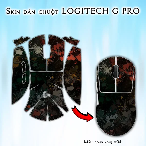 Skin dán chuột Logitech G Pro mẫu công nghệ it04