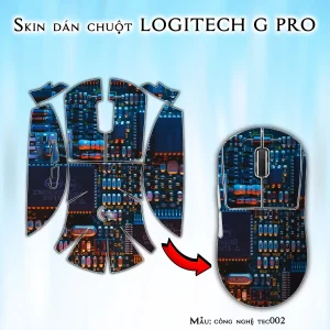 Skin dán chuột Logitech G Pro mẫu công nghệ tec002