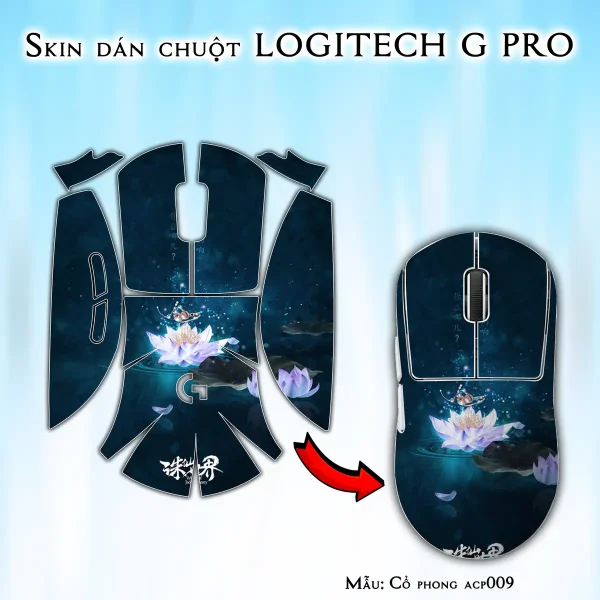 Skin dán chuột Logitech G Pro mẫu Cổ phong acp009