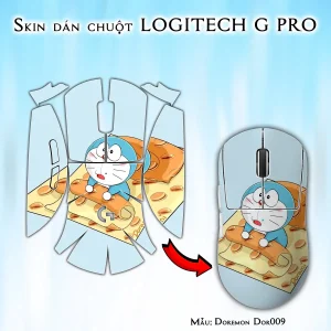Skin dán chuột Logitech G Pro mẫu Doremon Dor009