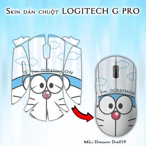 Skin dán chuột Logitech G Pro mẫu Doremon Dor019