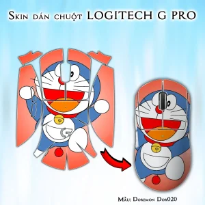 Skin dán chuột Logitech G Pro mẫu Doremon Dor020