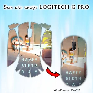 Skin dán chuột Logitech G Pro mẫu Doremon Dor022