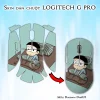Skin dán chuột Logitech G Pro mẫu Doremon Dor023