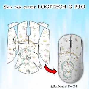 Skin dán chuột Logitech G Pro mẫu Doremon Dor024