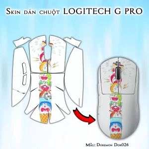 Skin dán chuột Logitech G Pro mẫu Doremon Dor026