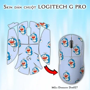 Skin dán chuột Logitech G Pro mẫu Doremon Dor027