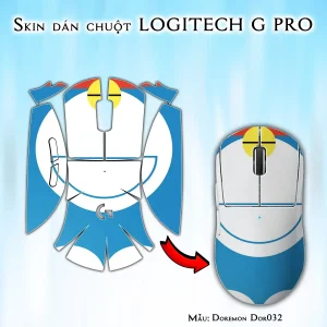 Skin dán chuột Logitech G Pro mẫu Doremon Dor032