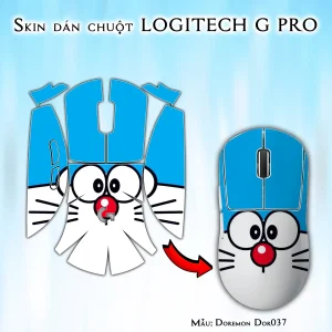 Skin dán chuột Logitech G Pro mẫu Doremon Dor037