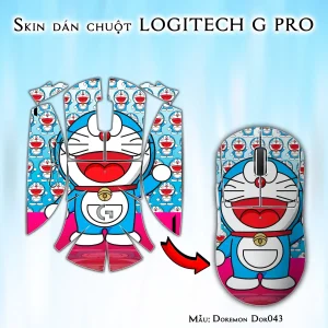Skin dán chuột Logitech G Pro mẫu Doremon Dor043